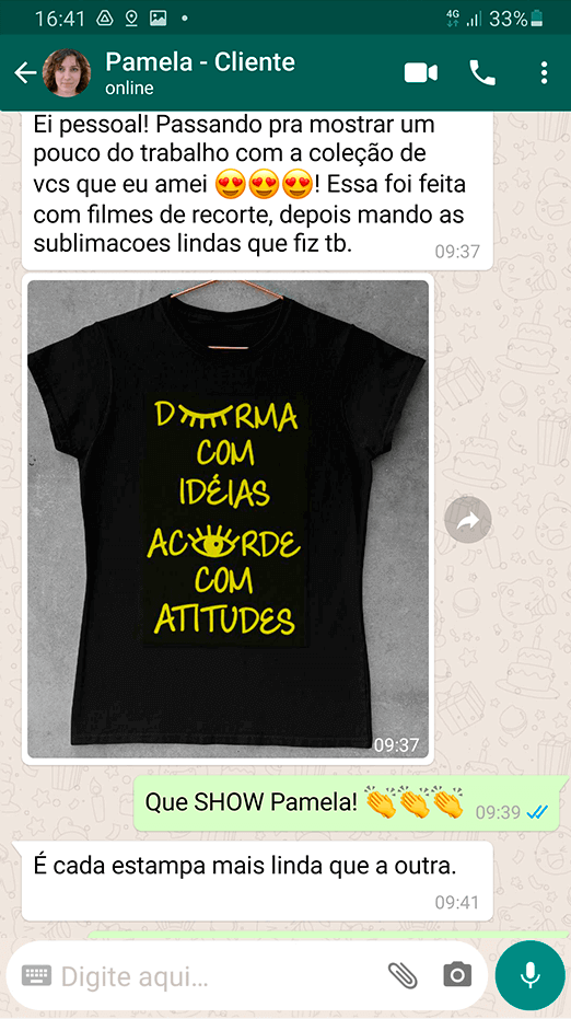 Depoimento Desenhos para Camisetas